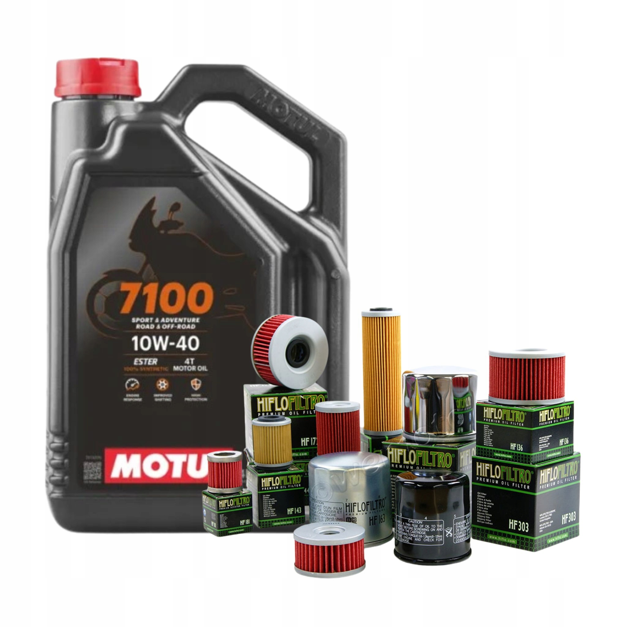 Motul 7100 10W40 MA2 4L filtr Hiflo HF138