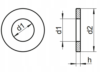 M6 PODKŁADKA NYLONOWA PŁASKA PODKŁADKI PŁASKIE 30 Kod producenta KAT01833
