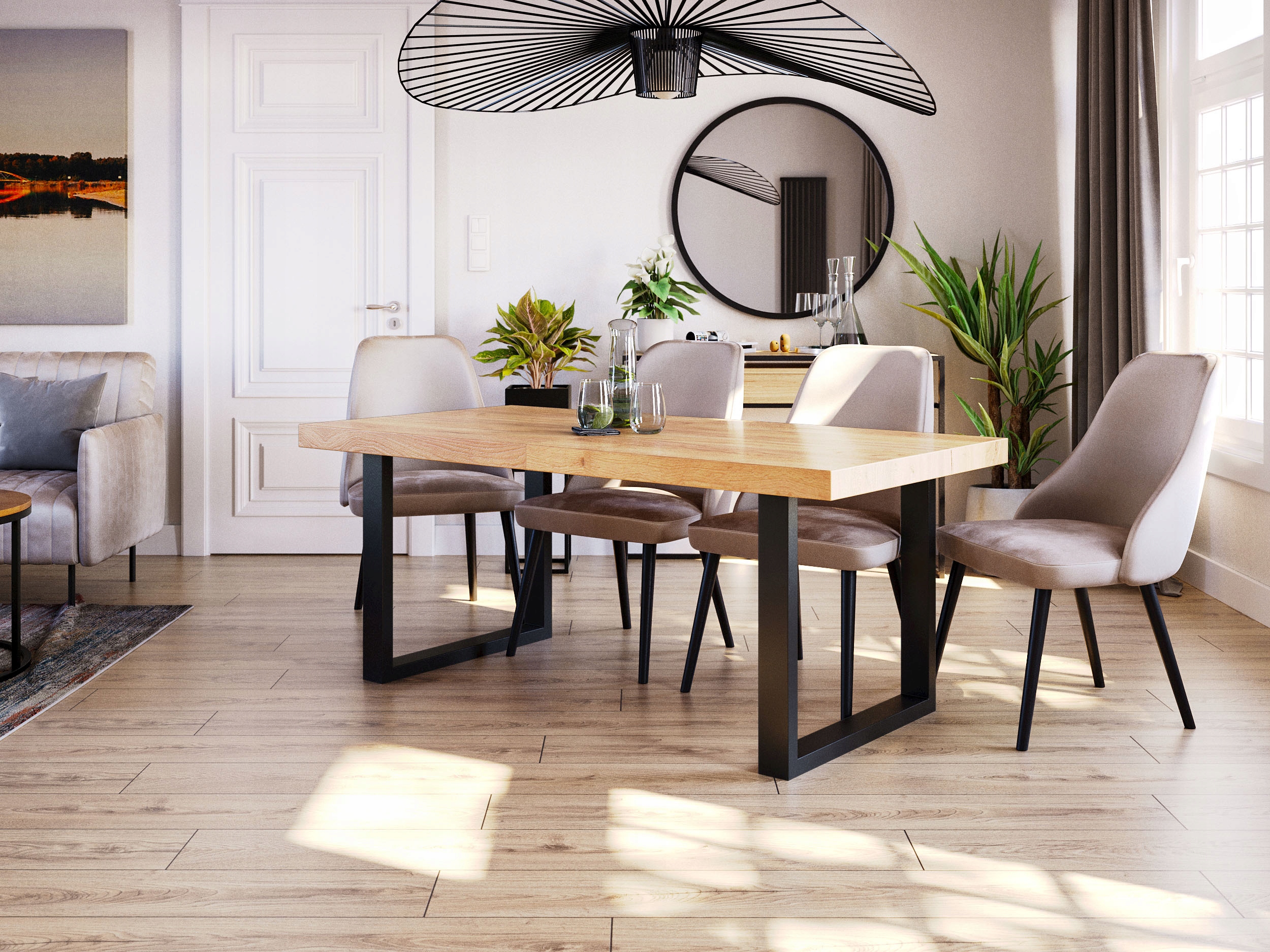 Stół rozkładany loftowy 120/220 METAL Marka inna