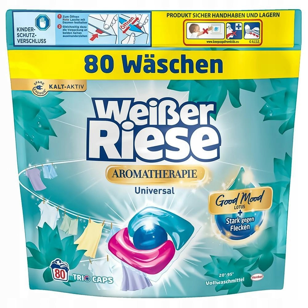 Levně Weisser Riese Aromatherapie Universal Laundry Kapsle 80 kusů