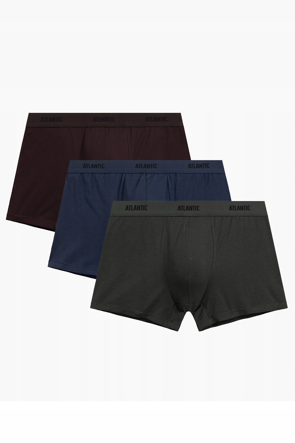 Spodní prádlo boxerky Atlantic 3MH-0111 3-pack hnědé XL