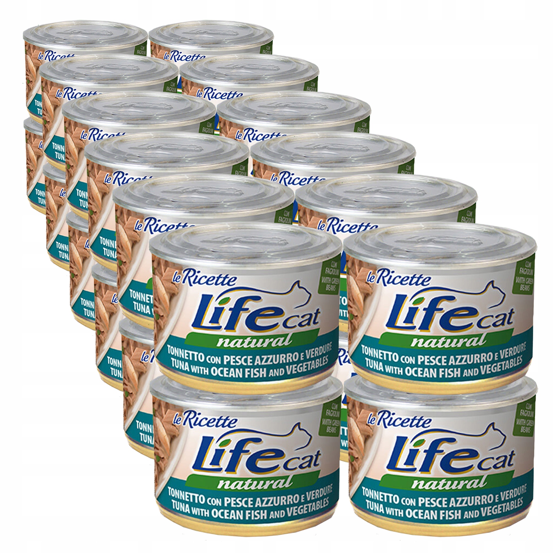 Life Cat Le Ricette Krmivo pro kočky Set 24x150g tuňák modrá ryba