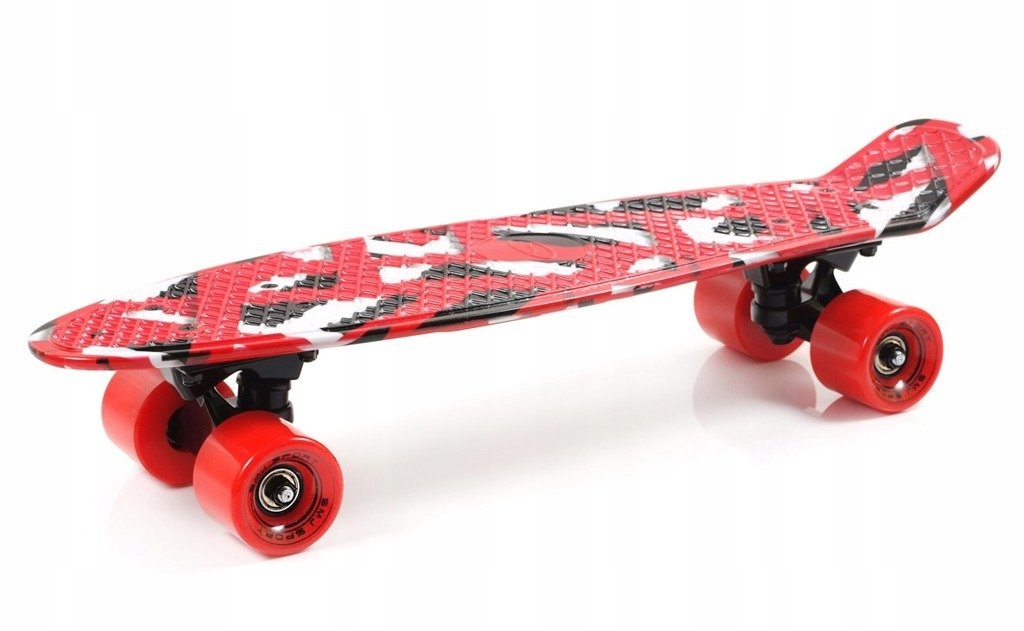 Deskorolka fiszka Geometric 22" City Cruiser czerwona 45x60mm ABEC-7