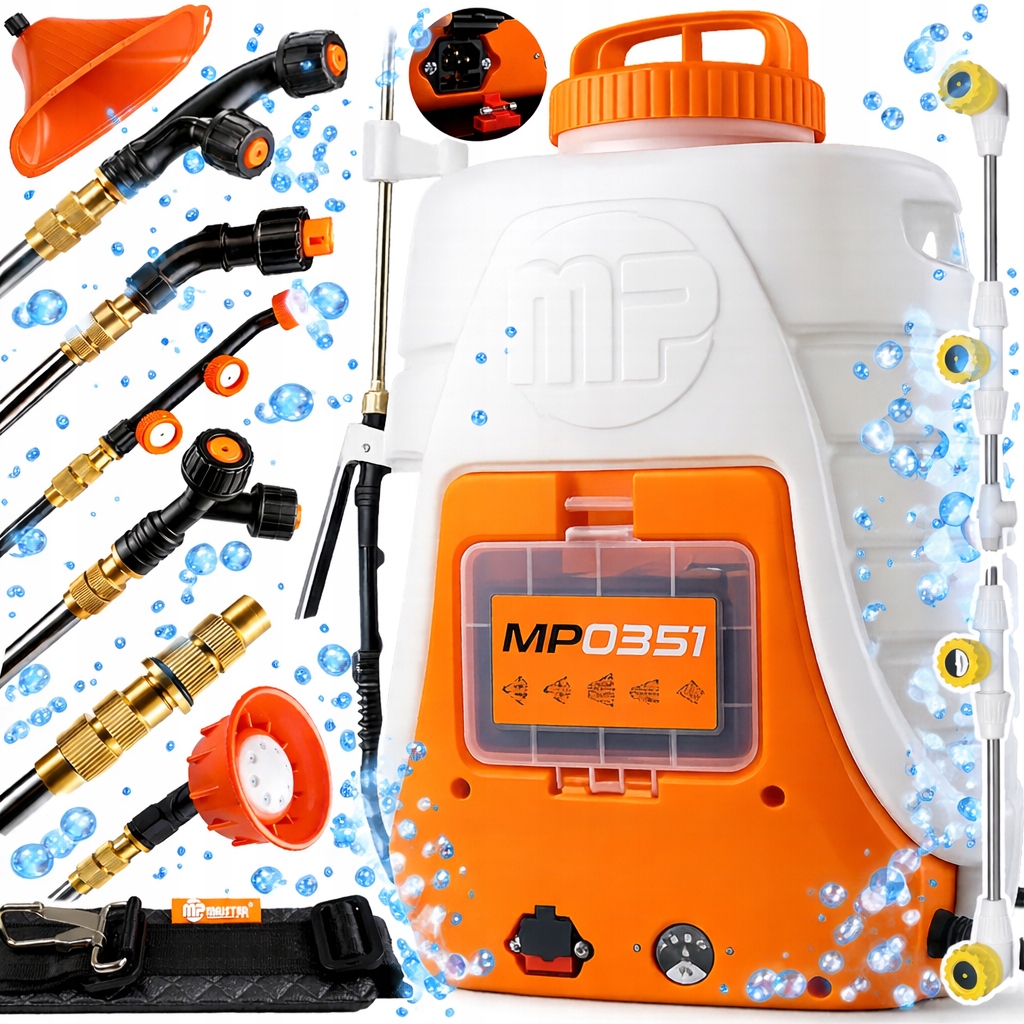 Akumulátorový Elektrický Zádový Postřikovač Zahradní 18L Majster MP0351