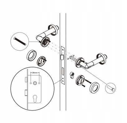 Klamka do drzwi SMART kod Bluetooth odcisk palca Marka CAM