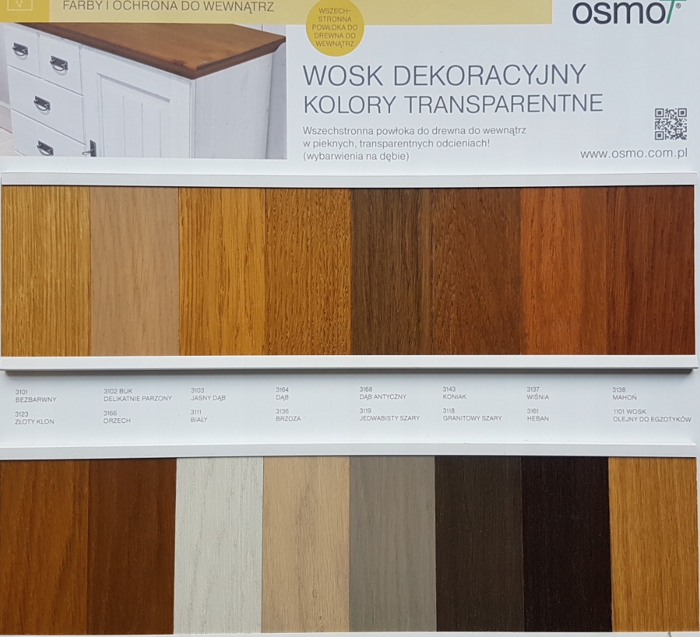Wosk Dekoracyjny Bezbarwny, Połysk OSMO 2,5L 3101 Rodzaj wosk