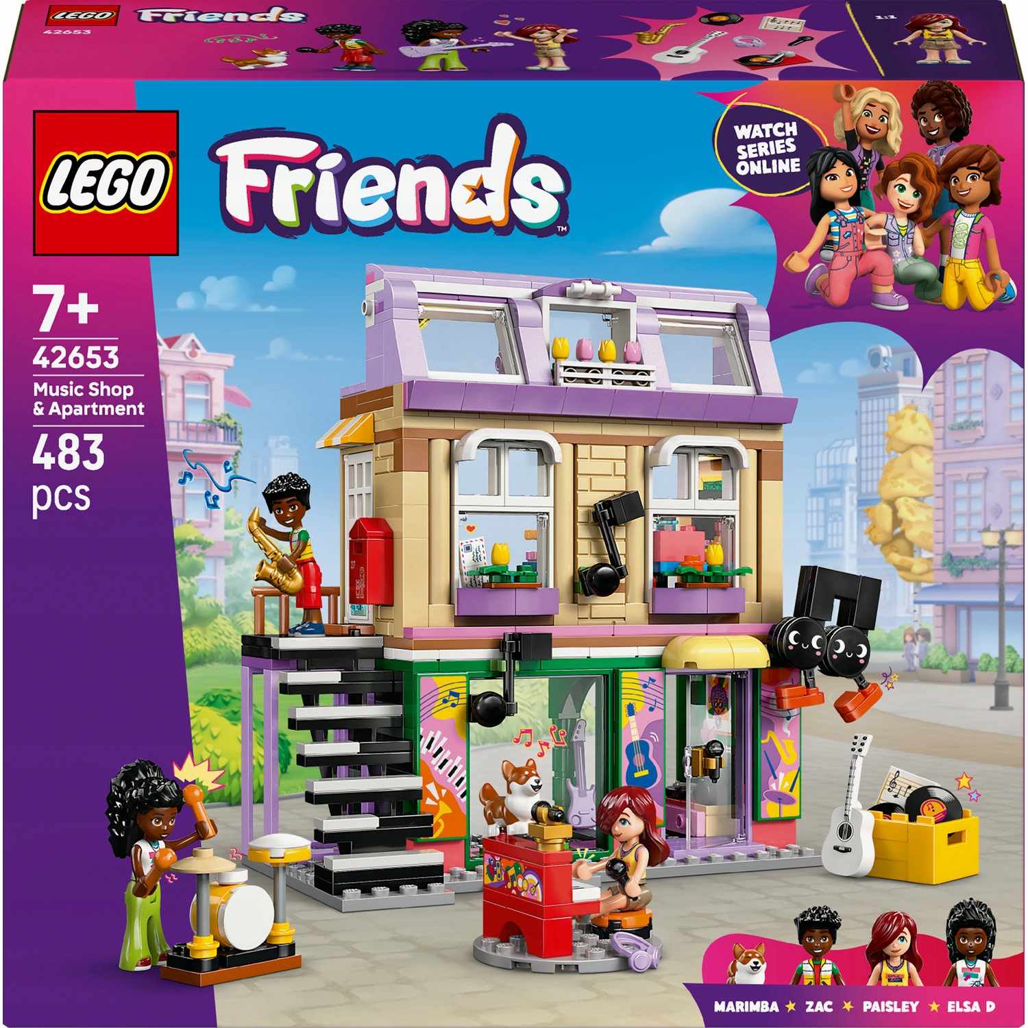 Lego Friends 42653 Přátelé Obchod s hudbou a apartmá