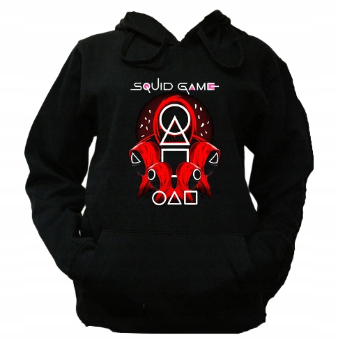 

M Bluza Kaptur Damska Squid Game Serial Gra Wzory