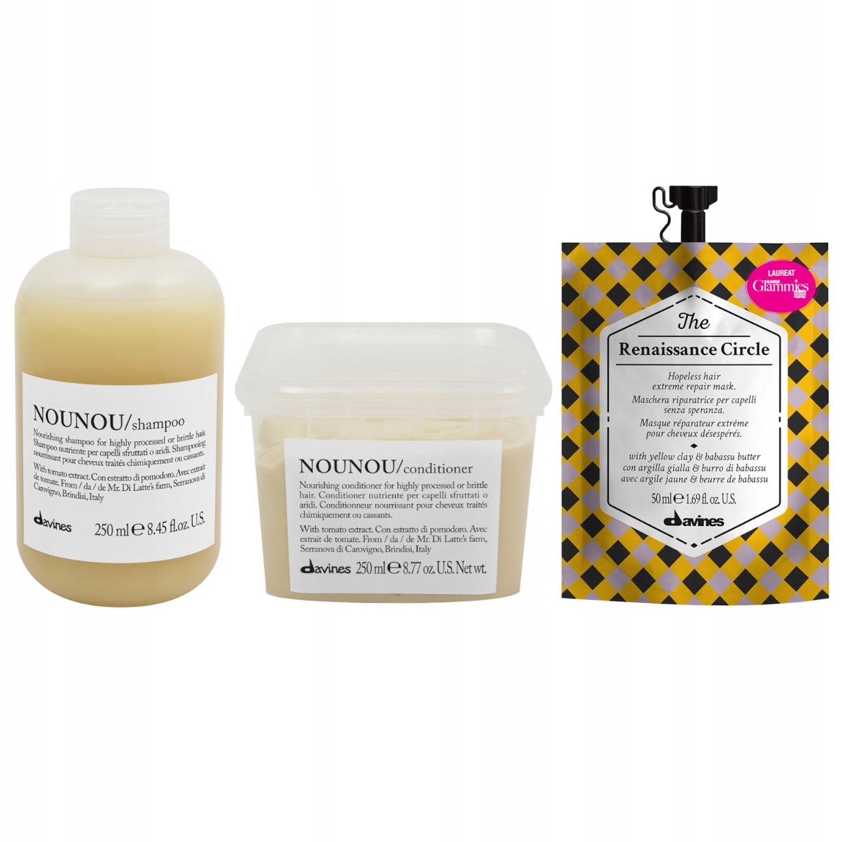 Davines Nounou Šampon, Šampon A Maska Sada 550ML