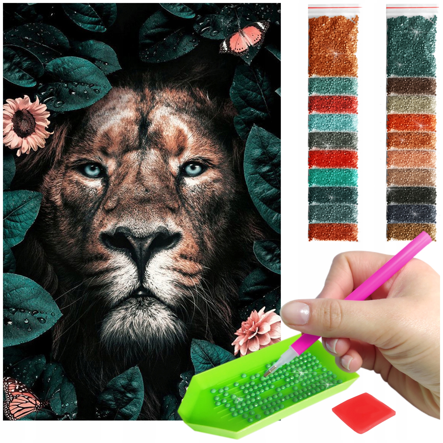 Haft Diamentový Velký 60x40cm Diamond Painting Mozaika Diamentové Příslušenství