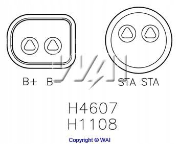 REGULATOR NAPIĘCIA H1108 WAI Producent części WAI