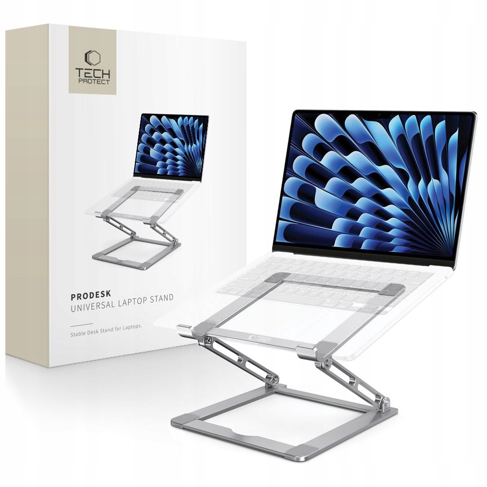 Univerzálny rozkladací podstavec na notebook do 17" sivý