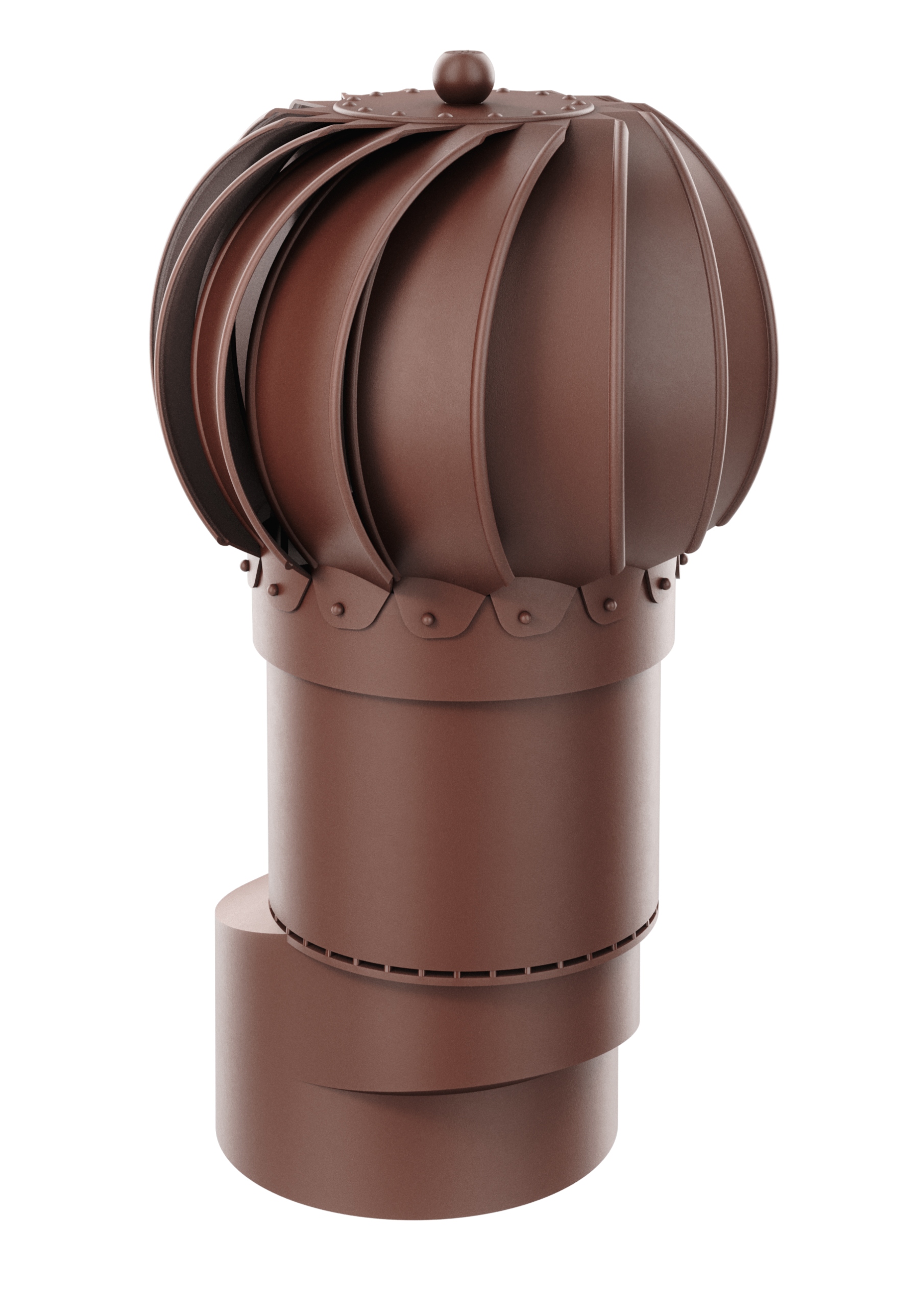 Komínová násada kulovitá otočná s odsavačem Bronzová