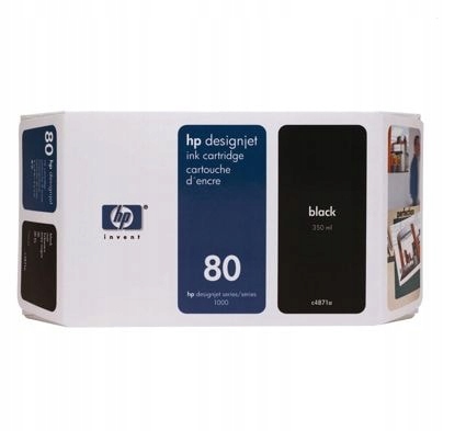 Atramentová náplň Hp 80 Black C4871A 350 ml Hp DesignJet 1050 1055 Originál