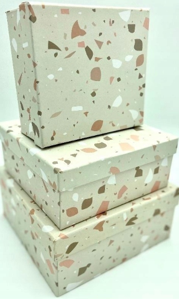Sada Dárkových Krabiček Vzorované Kartonové Dárkové Krabičky Pěkné