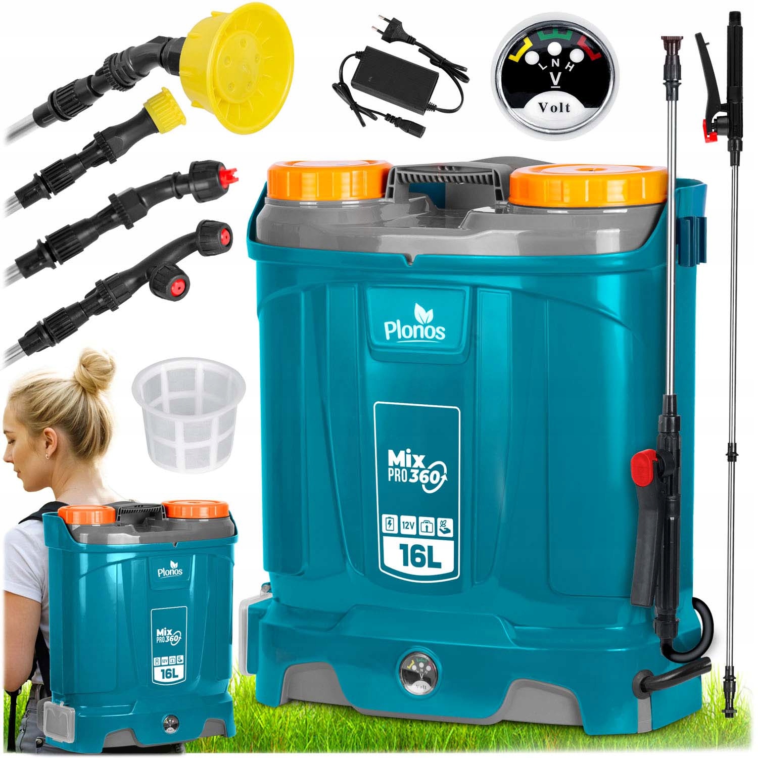 Akumulátorový postrekovač s miešačom Plonos PL-604