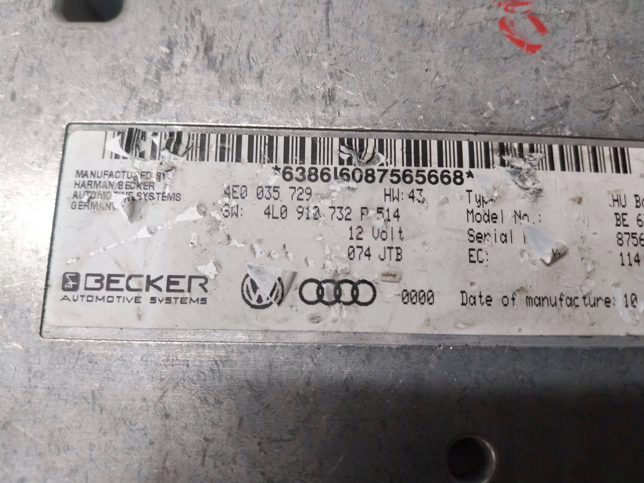 module control unit MMI 4E0035729 4L0910732P AUDI A6 C6 A8 D3 Q7 4L
