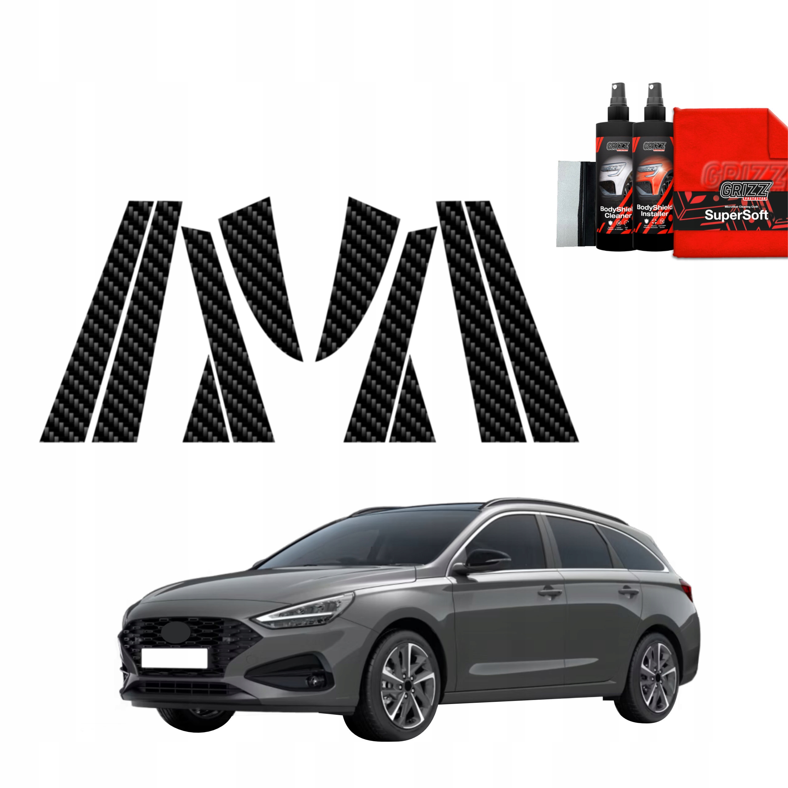 10v1 Fólie na sloupky pro Hyundai i30 Wagon (2020-2025)