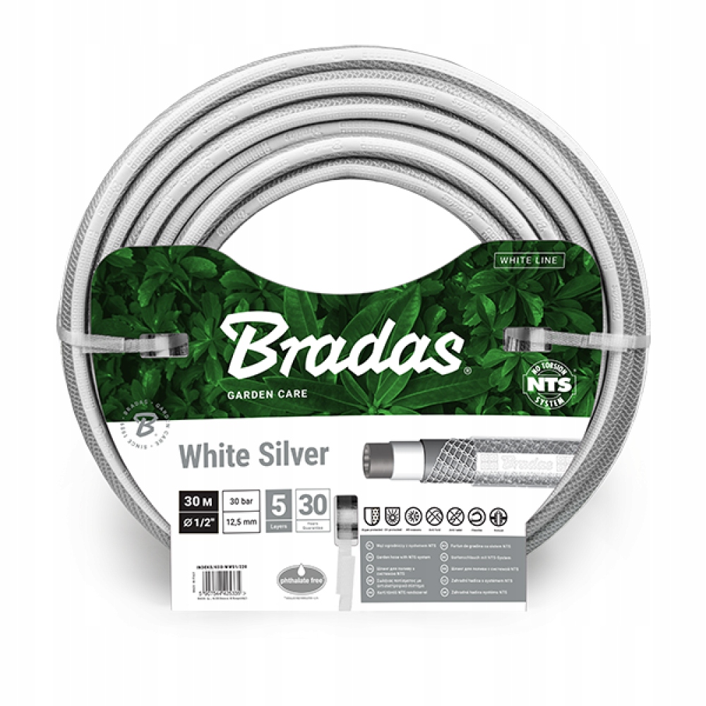 Hadice zahradní 1/2" 30m Nts White Silver WWS1/230 Bradas 5342