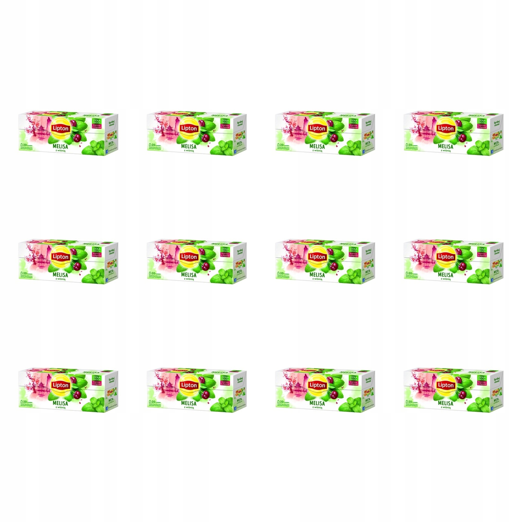 12 x 20 tb 24 g Lipton čaj Bylinky světa meduňka s třešní 24 g