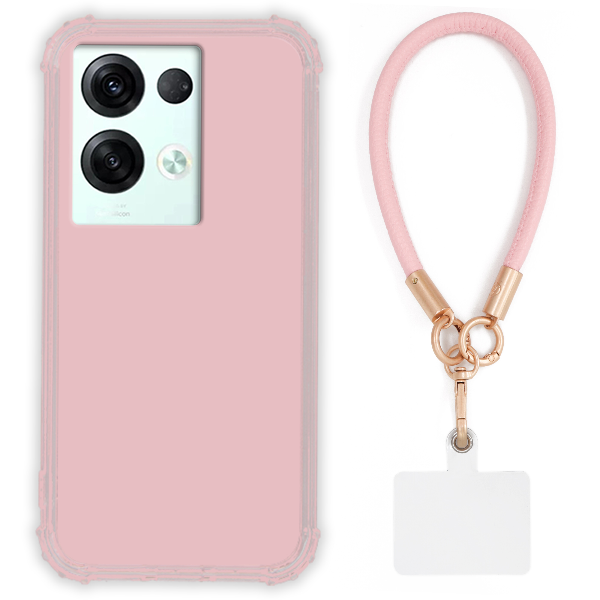 Puzdro Pre Oppo Reno 8 Case Antishock Pinky Ružové Vodítko Sada Odolné Tpu