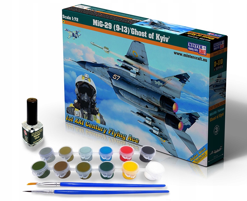 

MiG-29 Duch Kijowa Ukraina + Farby, Klej