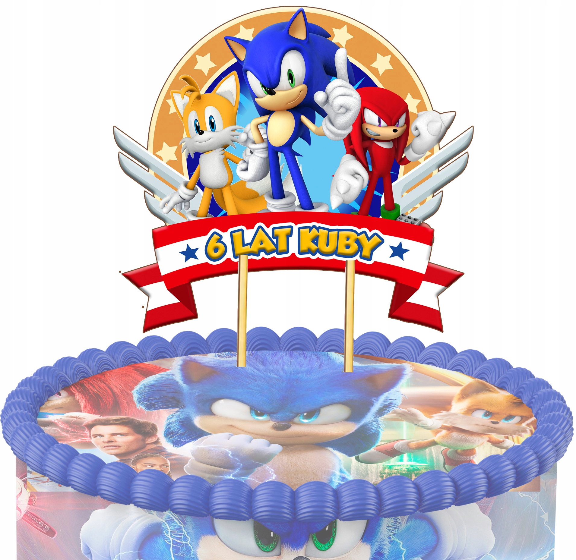 

Topper Urodzinowy na Tort Sonic Imie Wiek!