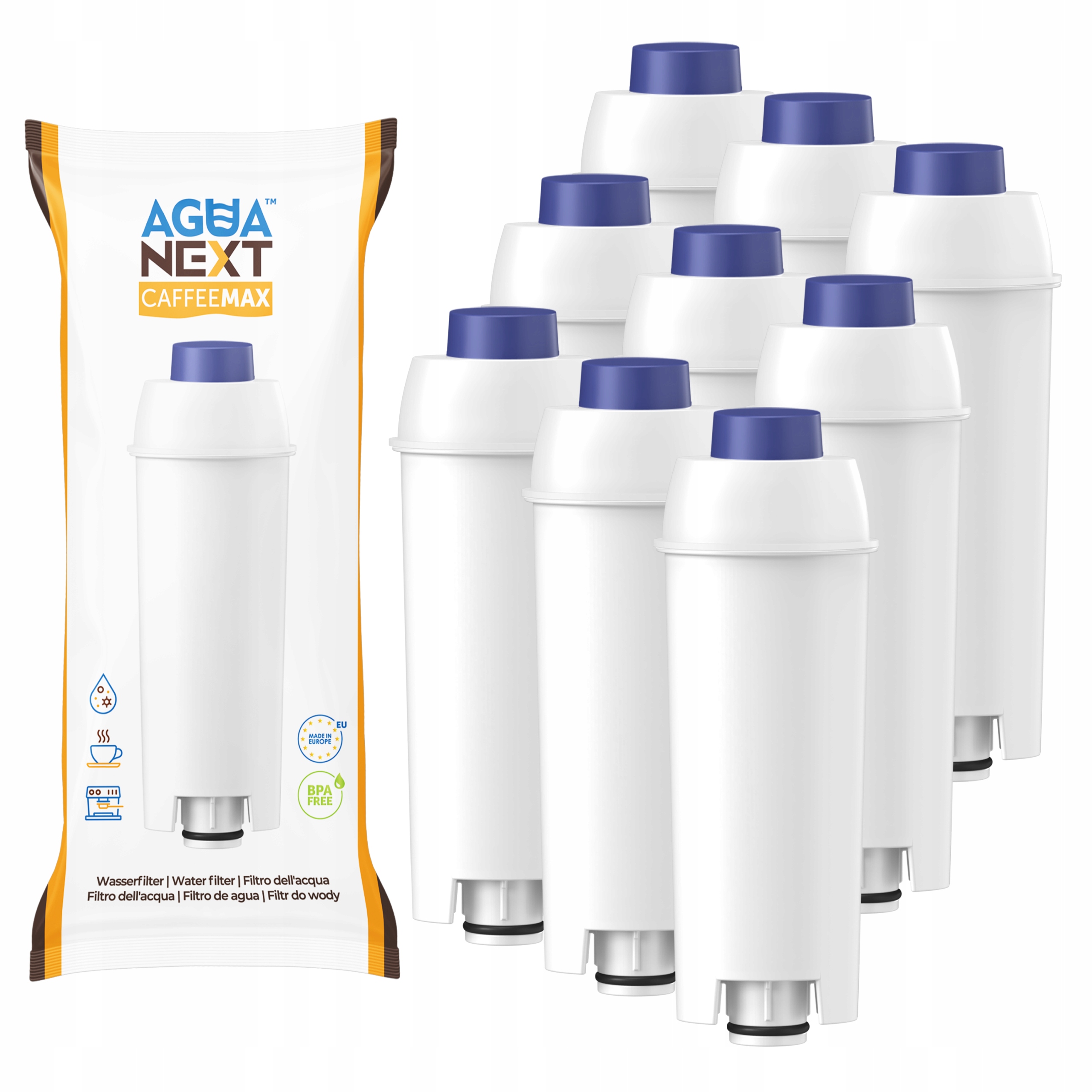 Wkład filtrujący Agua Next CaffeeMax do ekspresu Delonghi 9 szt.