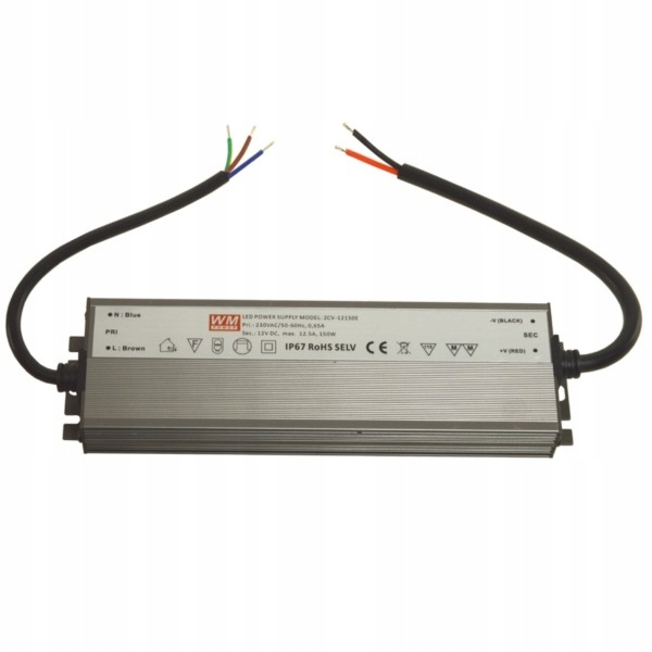 

Zasilacz Led Wąski slim 12V 150W Aluminium