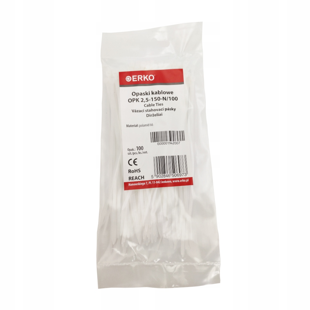 

Opaska Kablowa 2,5 x 150 Naturalna Polski Produkt