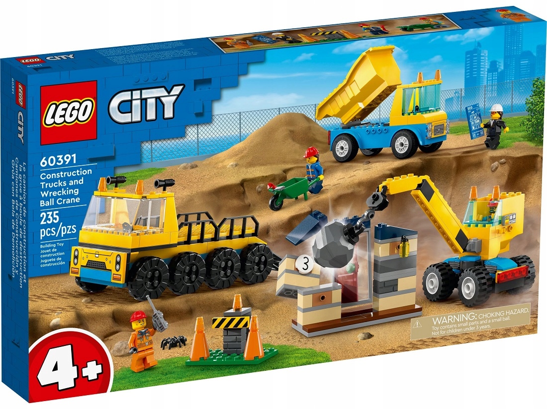 Lego City Stavebnice 235ele Kamion A Jeřáb S Koulí 60391