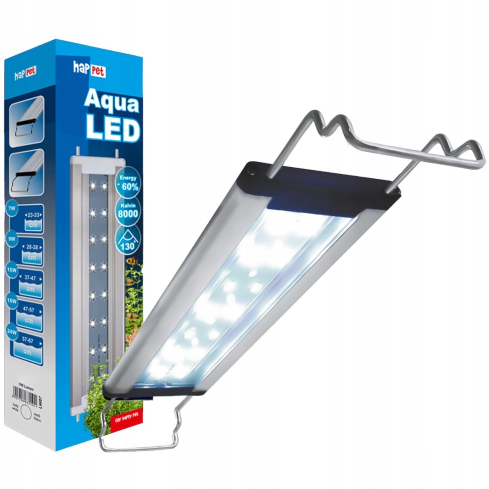 

Oświetlenie belka Led 18W reg 57-67cm do akwarium