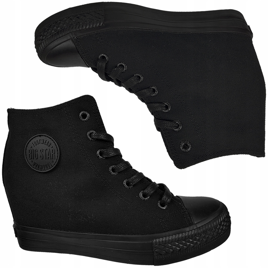 

Trampki Big Star czarne na koturnie FF274a191 39