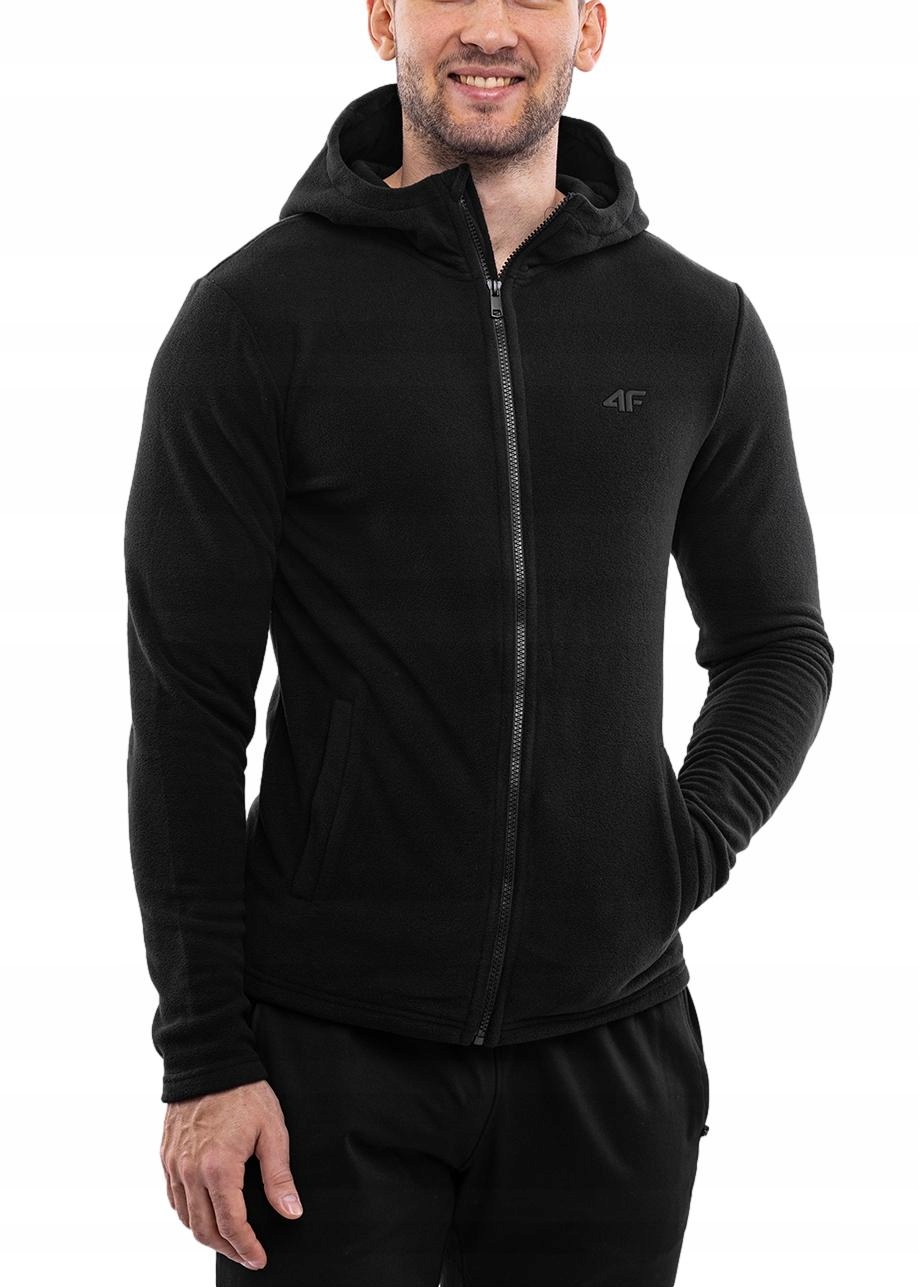 4F pánská mikina s kapucí sportovní fleecová tepláková rozepínací fleecová mikina vel. M