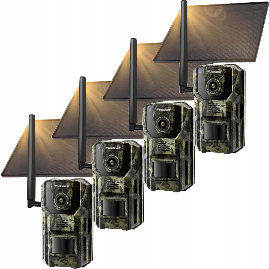 Solární Venkovní Otočná Fotopast Sim Gsm 3G 4G Lte Sim 3MP X4