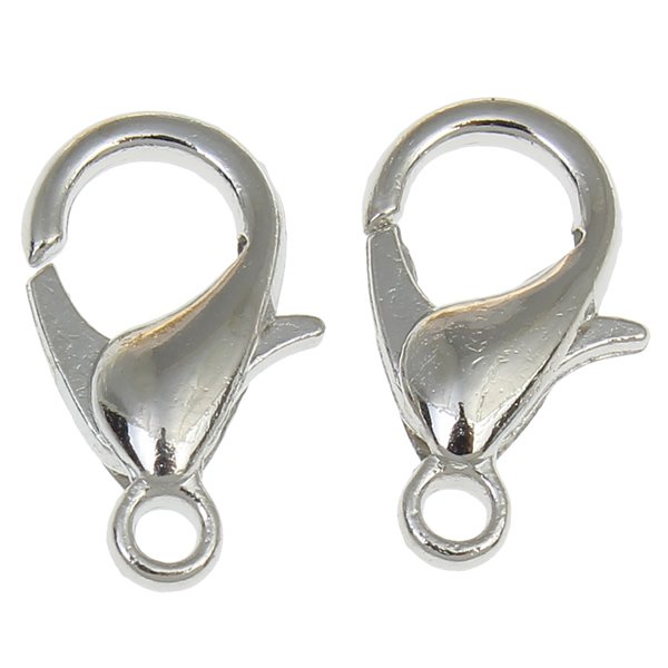 Uzávěry Spony Karabiny Stříbrné 12mm 1000ks