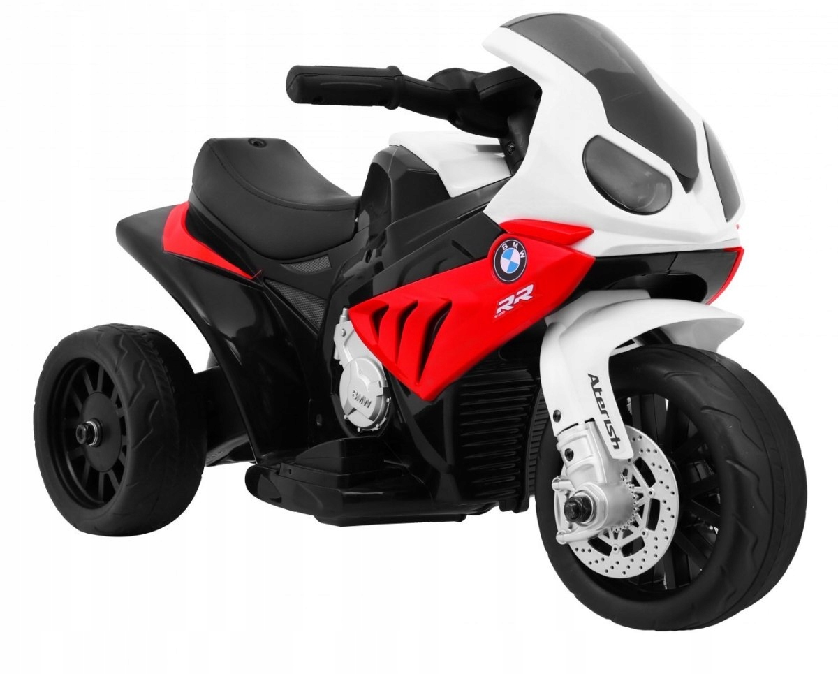 Motor Bmw S1000 Rr Mini na akumulator dla dzieci Czerwony 3 koła Led