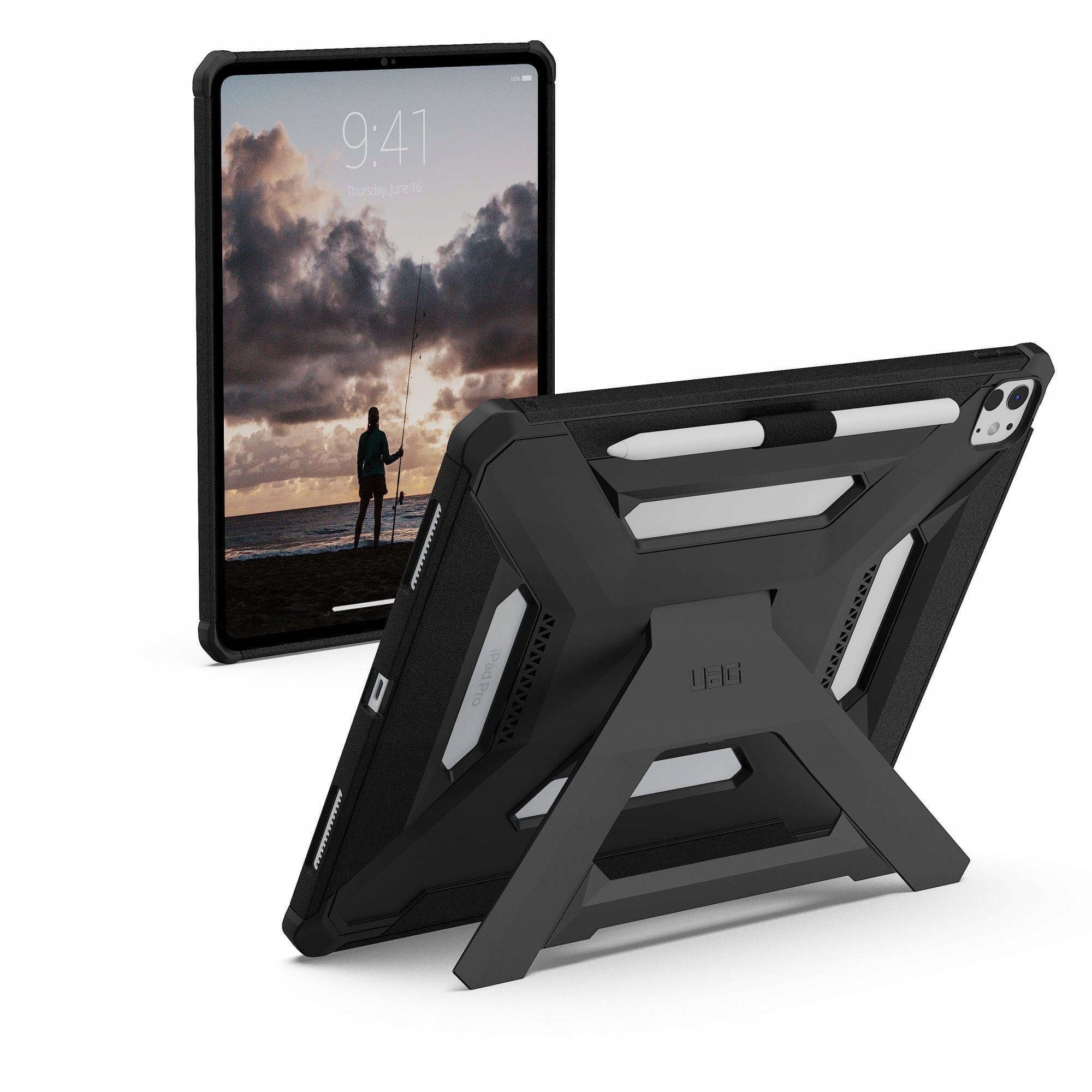 Pouzdro pro iPad Pro 13" M4 (2024) M5 (2025) Uag Scout+ s podstavcem – černé