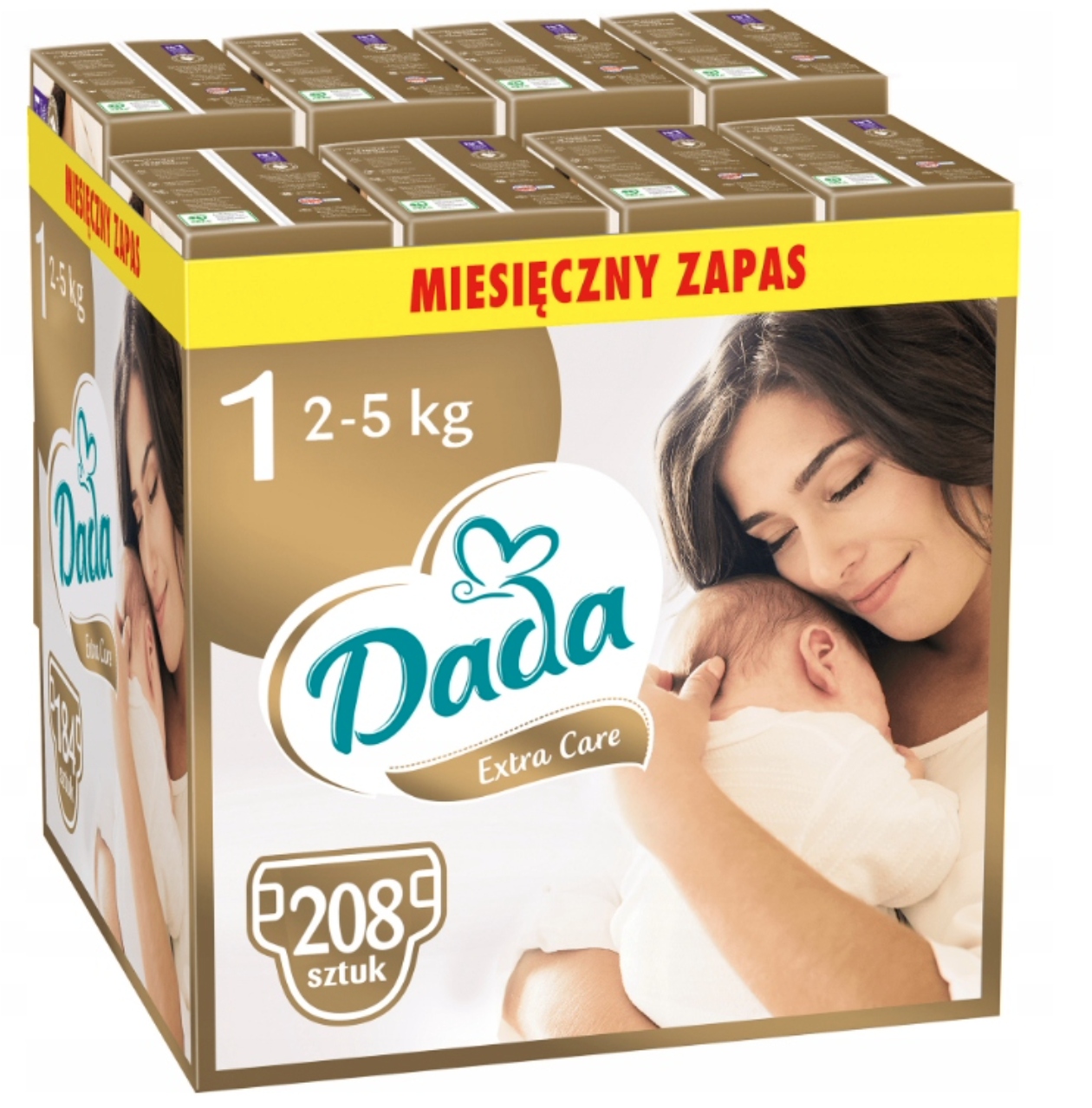 Pieluszki Dada 1 Extra Care 2-5 kg 208 szt. Zapas