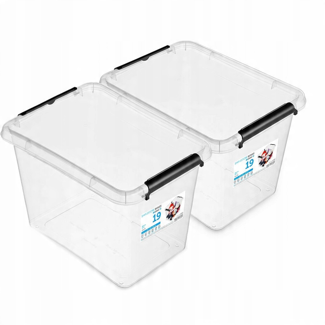 

Organizer pojemniki plastikowe pudło pokrywa 19l