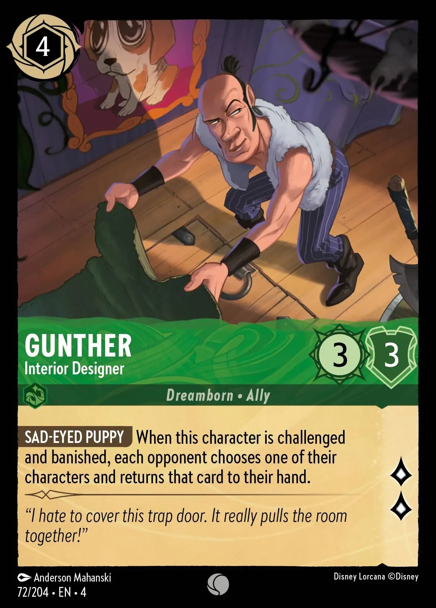 Disney Lorcana Gunther Interior Designer 4URS #072