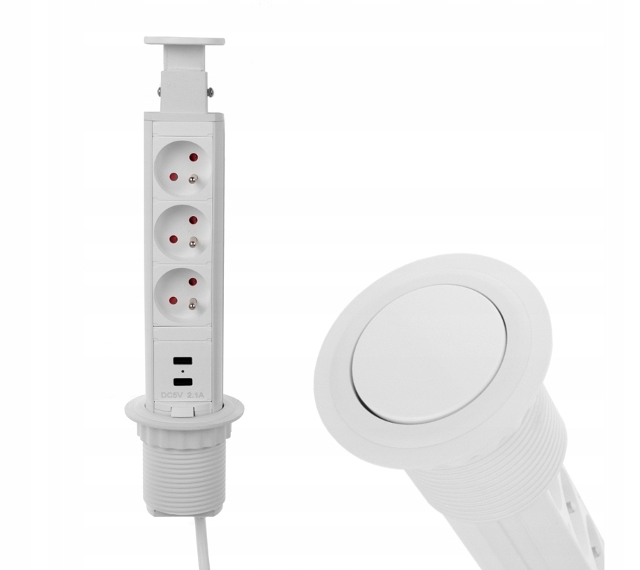 Nábytková Zásuvka Výsuvná, Zapuštěná, Usb Box