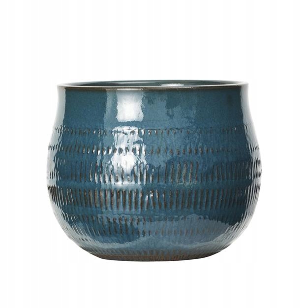 Doniczka Ceramika Tinto Niebieska Ø 17 cm