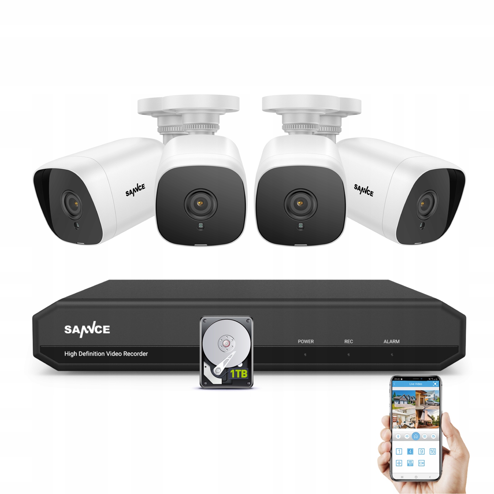 SANNCE System kamer bezpieczeństwa 8CH 5MP-1TB