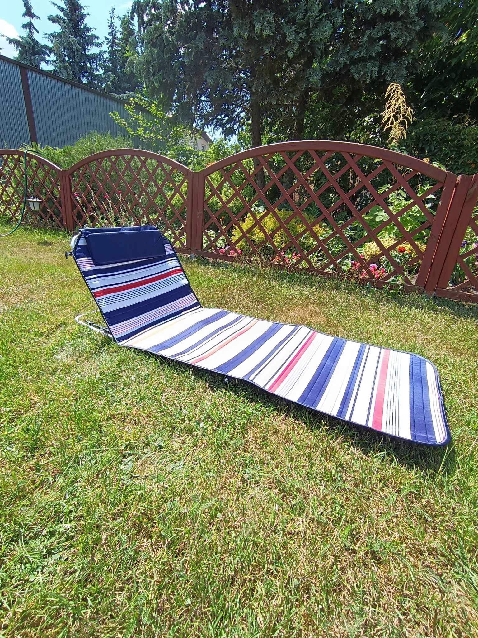 MATA NA PLAŻĘ KOLOR MARYNARSKI SKŁADANA Z OPARCIEM Marka inna marka