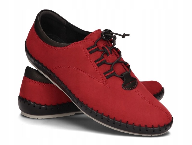

Buty Męskie Skóra Casual Polskie 337 Czerwony 40