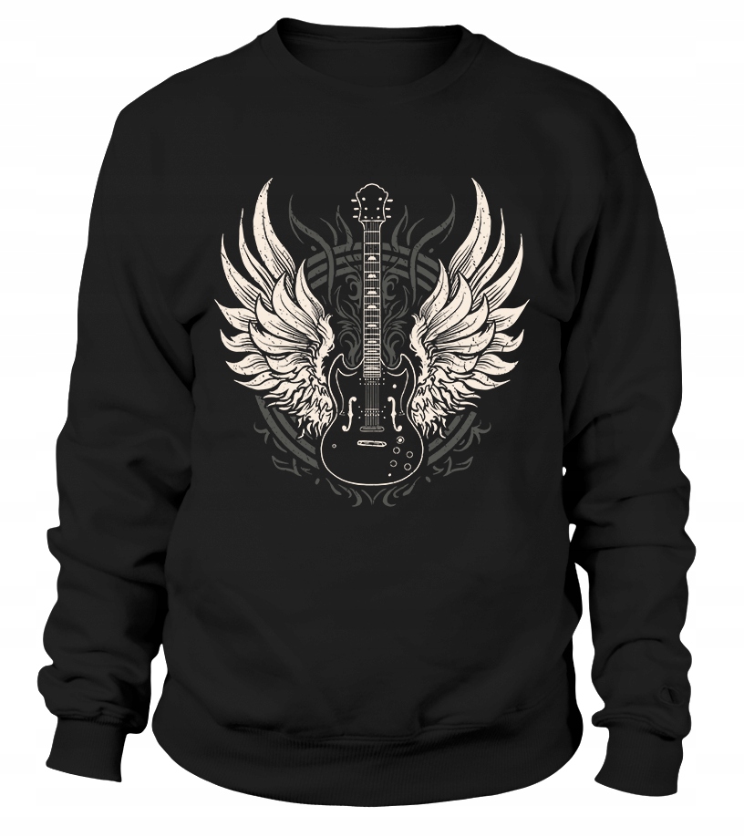 Dámská Mikina Winged Guitar černá Xs