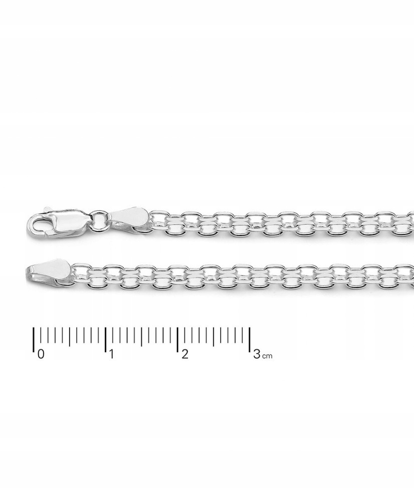 Srebrny łańcuszek bismarc pr 925 45 cm gruby
