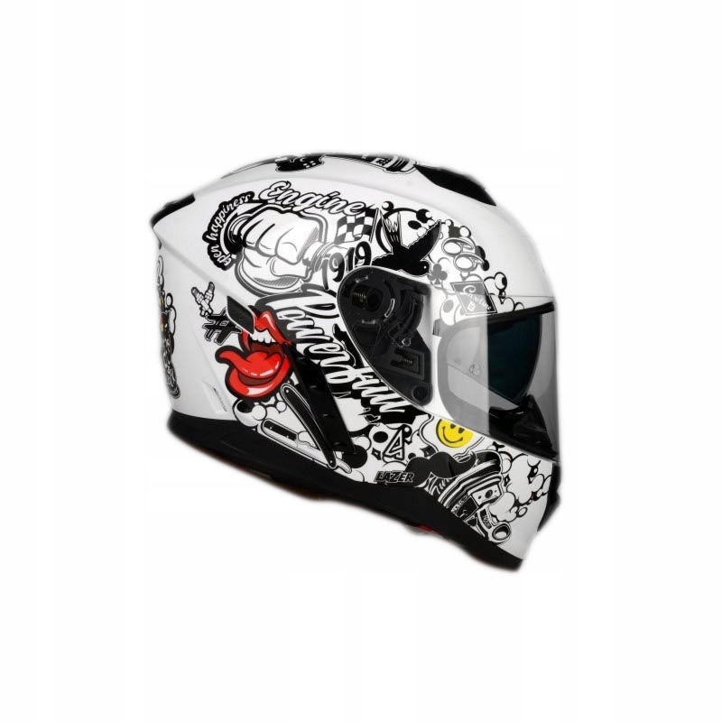 Motocyklová prilba Lazer Rafale Evo Stickerbomb (kol. Bi. Cza. Strieborná Cze XL)