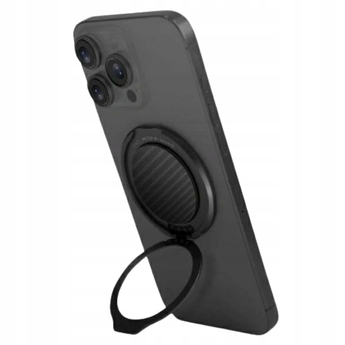 Magnetický držák na prst s podstavcem Uniq Magnetic Mount&Kickstand černý